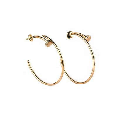 JUSTE EARRINGS GOLD DIAMONDS 1.8MM