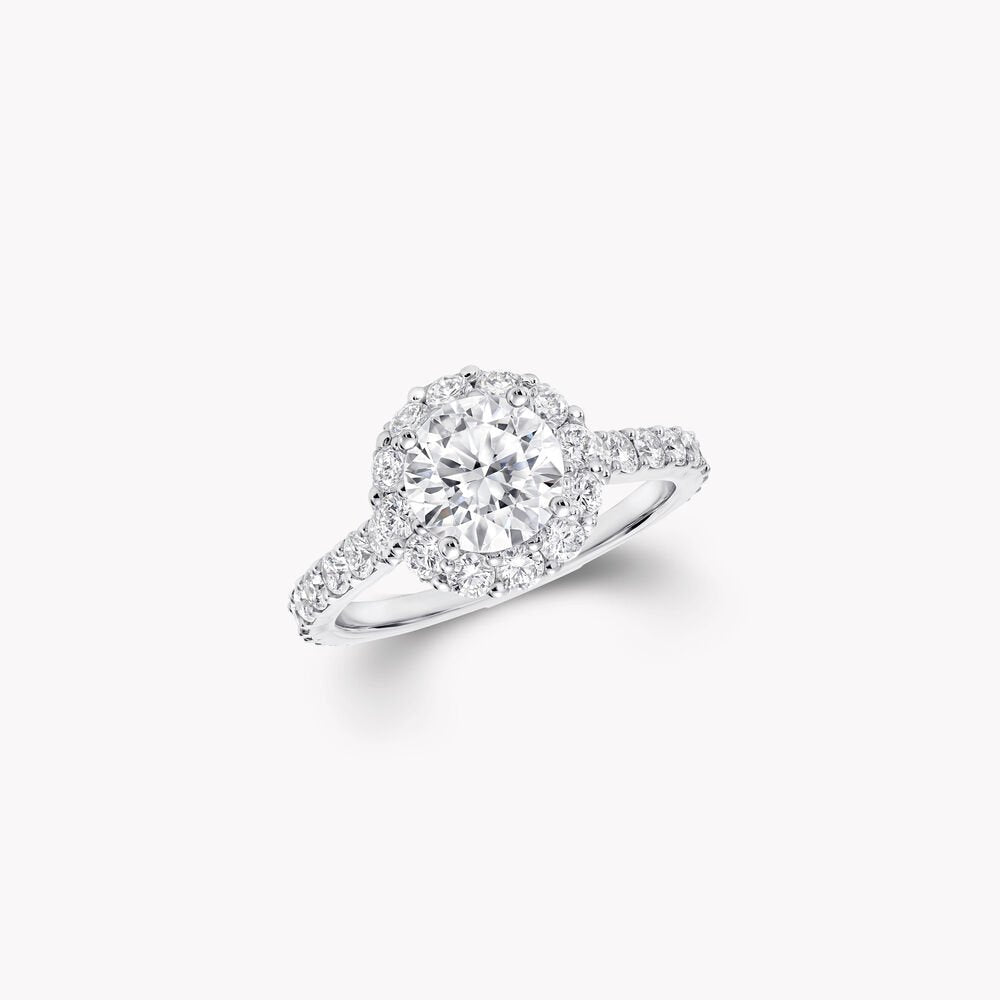 GRA BAND SILVER DIAMOND PAVED RING