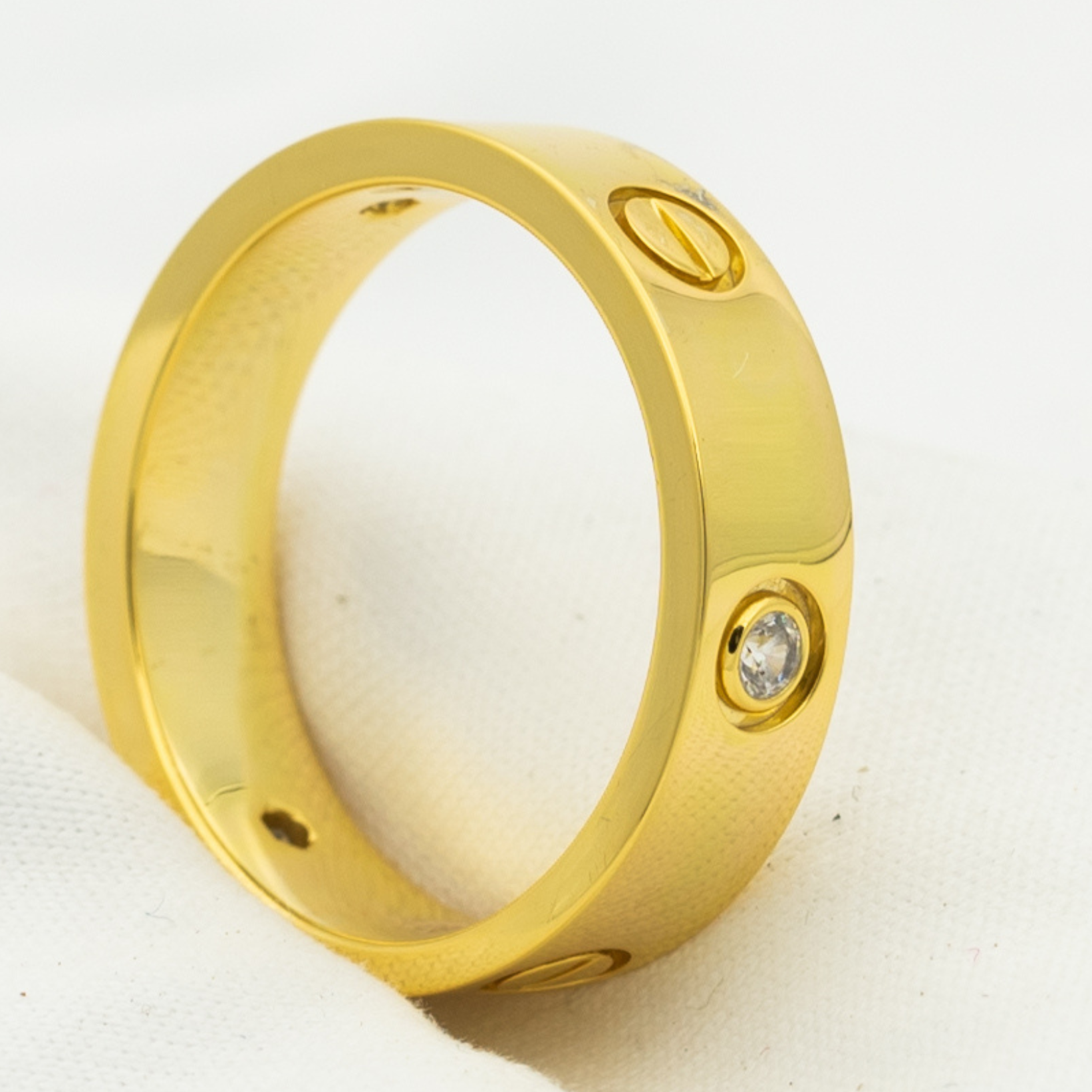 LOVE RING 5.5MM 3 DIAMONDS GOLD