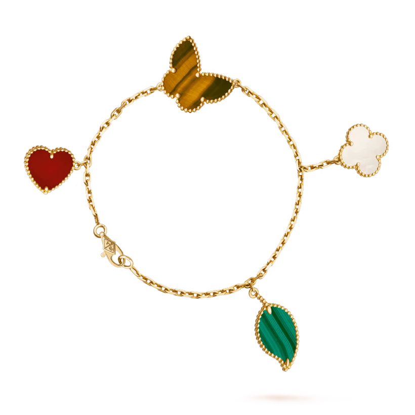 HEART BUTTERFLY CLOVER BRACELET 4 MOTIFS