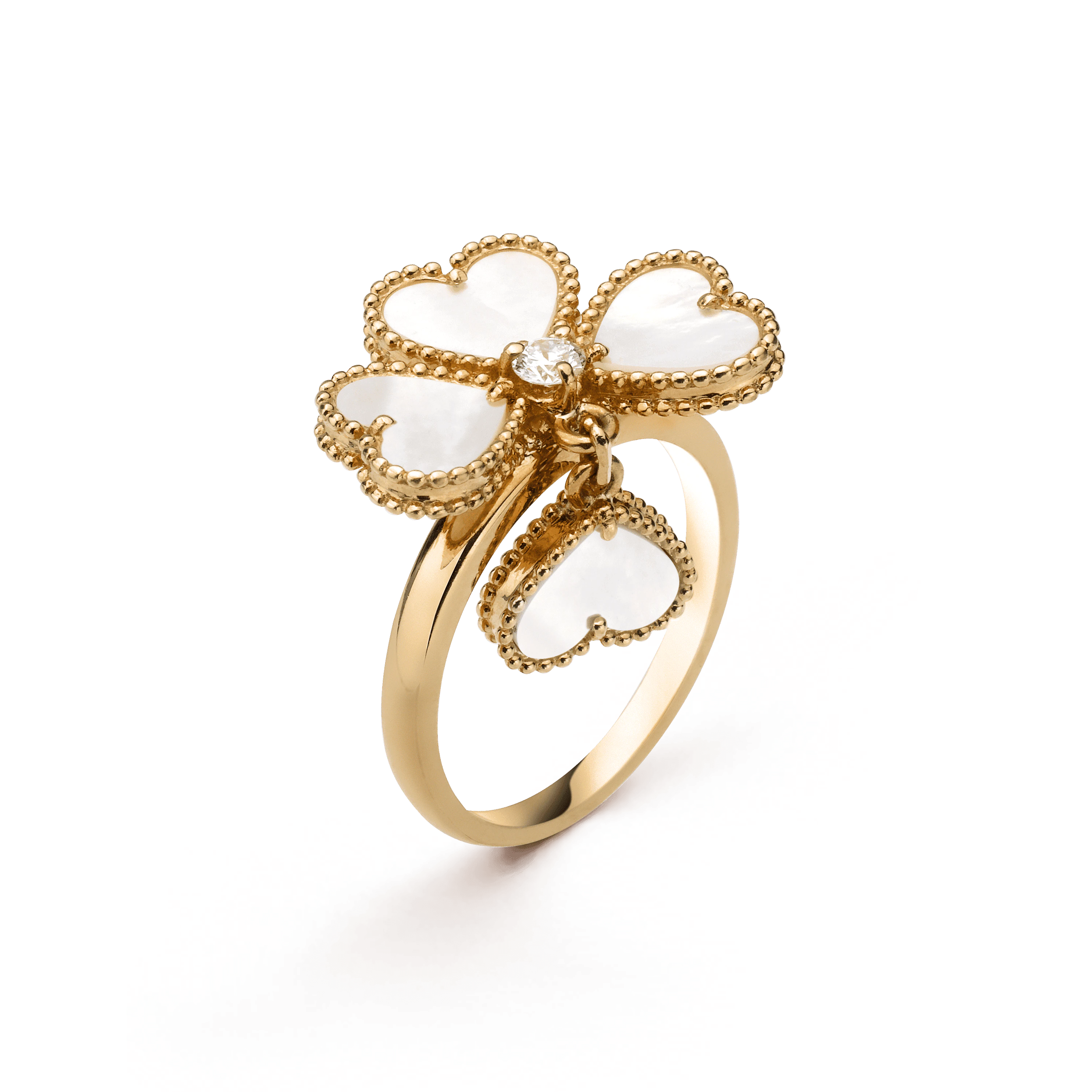 SWEET CLOVER WHITE MOP RING