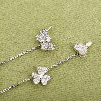 FRIVOLE SILVER 9 FLOWERS NECKLACE