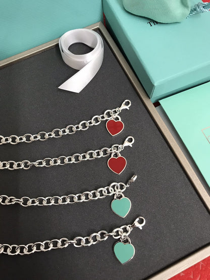 HEART TAG BRACELET SILVER MEDIUM