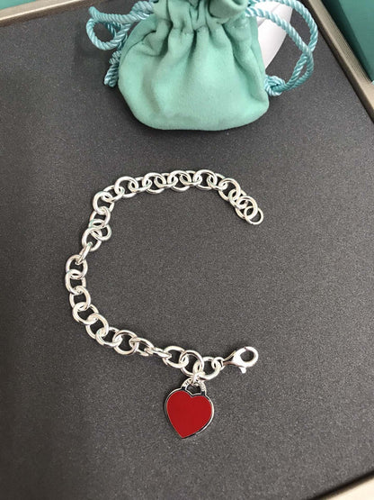 HEART TAG BRACELET SILVER MEDIUM