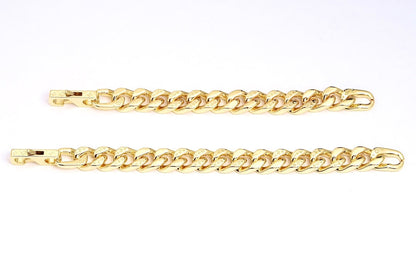 CHAIN LINKS MONOGRAM PATTERN BRACELET GOLD-COLOR HARDWARE