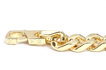 CHAIN LINKS MONOGRAM PATTERN BRACELET GOLD-COLOR HARDWARE