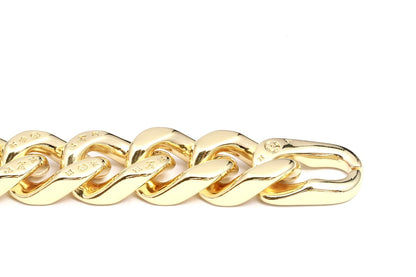 CHAIN LINKS MONOGRAM PATTERN BRACELET GOLD-COLOR HARDWARE