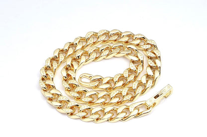 CHAIN LINKS MONOGRAM PATTERN NECKLACE GOLD-COLOR HARDWARE