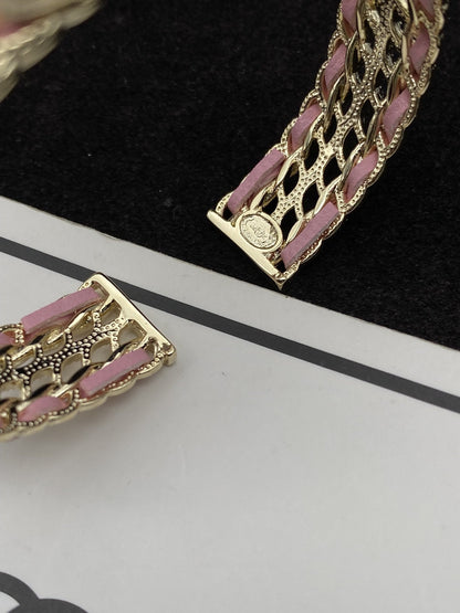 CC PINK ROPE GOLD DIAMOND BRACELET