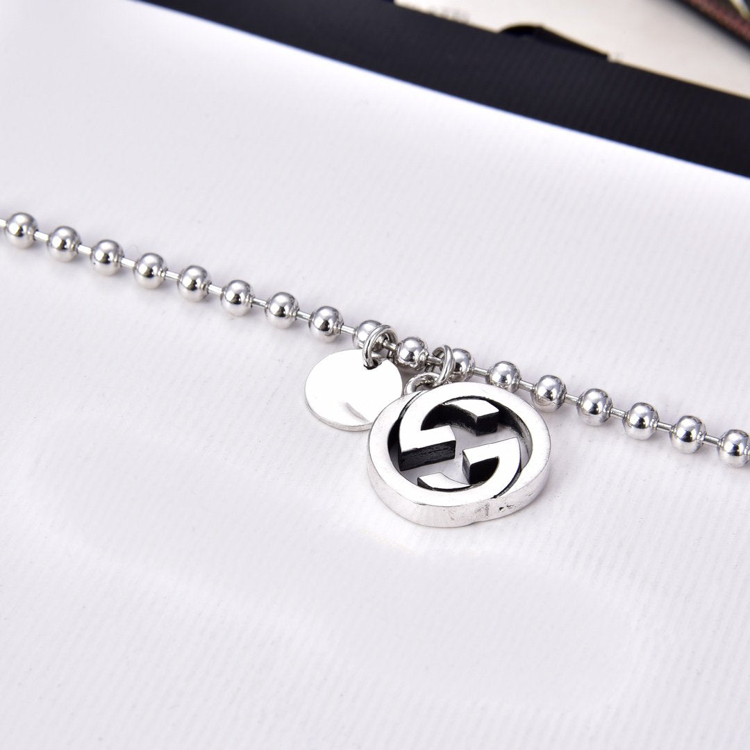 GG BOULE PLATED SILVER CHARM BRACELET