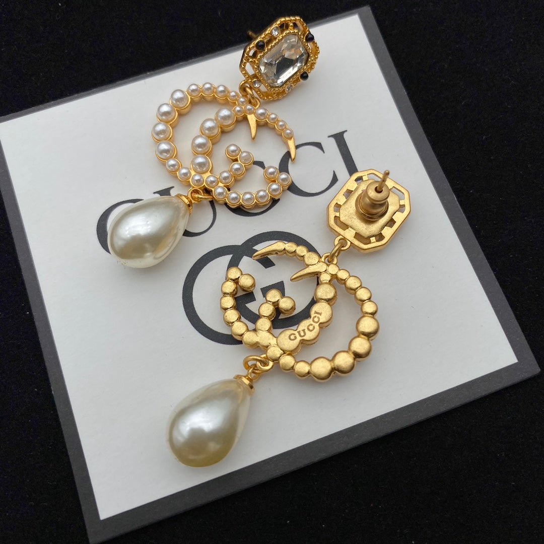 GG PEARL DROP EARRINGS