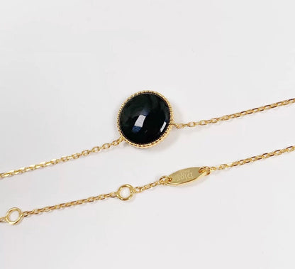 CD NATURAL BLACK ONYX COMPASS NECKLACE VICTOIRE