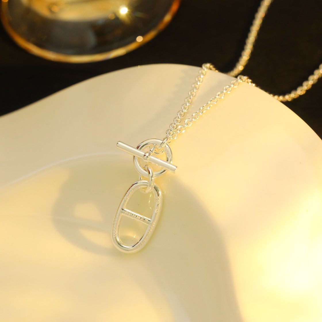 HM CHAINE D'ANCRE PENDANT NECKLACE STERLING SILVER