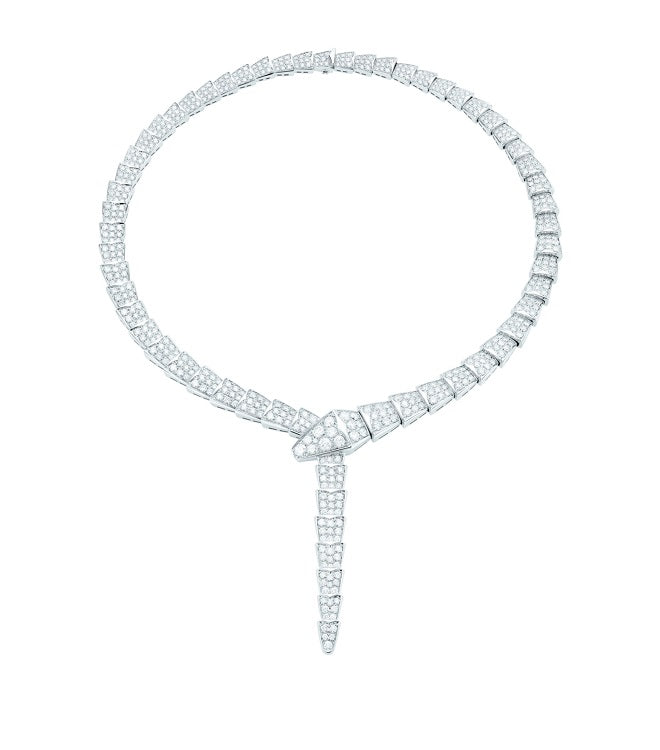 SERPENTI SILVER DIAMOND NECKLACE