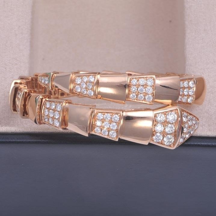 SERPENTI BRACELET PINK GOLD DIAMOND 1