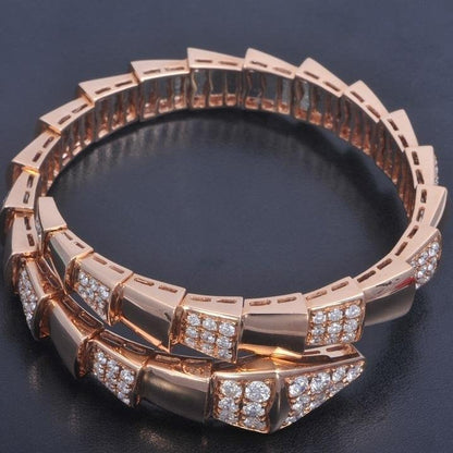 SERPENTI WIDE BRACELET PINK GOLD DIAMOND