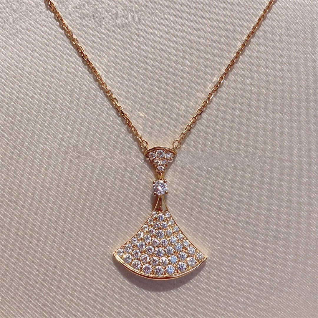 DREAM NECKLACE PINK GOLD FULL DIAMOND