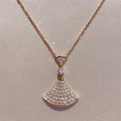 DREAM NECKLACE PINK GOLD FULL DIAMOND