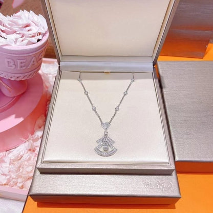 DREAM NECKLACE WHITE DIAMOND SILVER