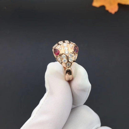 SERPENTI RING SNAKE PINK PINK GOLD DIAMOND