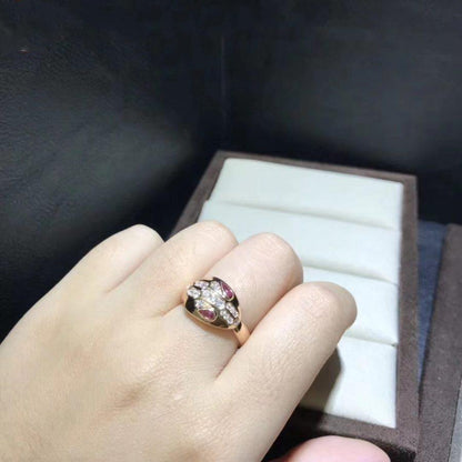 SERPENTI RING SNAKE PINK PINK GOLD DIAMOND