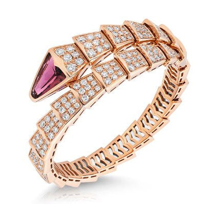 SERPENTI BRACELET 8MM PINK GOLD DIAMOND