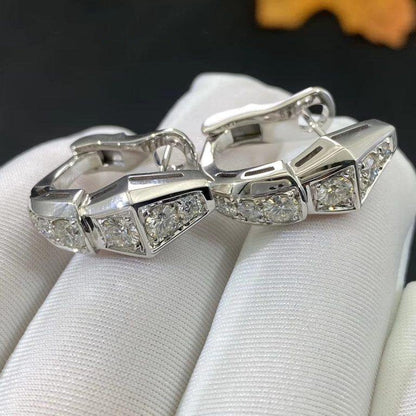 SERPENTI SILVER DIAMOND EARRINGS