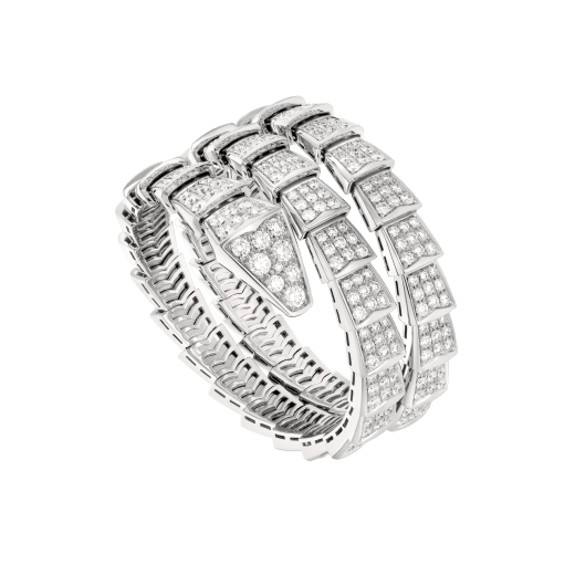 SERPENTI BRACELET 8MM SILVER DIAMOND DOUBLE ROW