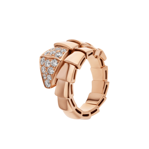 SERPENTI RING PINK GOLD DIAMOND