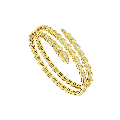 SERPENTI BRACELET GOLD DIAMOND DOUBLE ROW