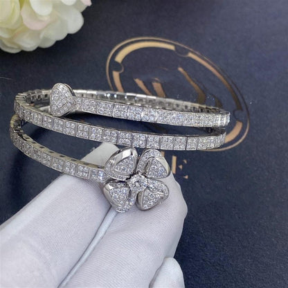 FIOREVER BRACELET SILVER DIAMOND DOUBLE ROW