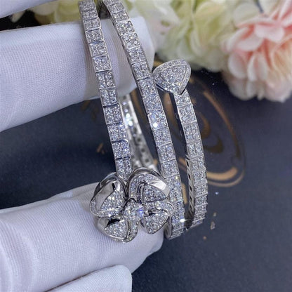 FIOREVER BRACELET SILVER DIAMOND DOUBLE ROW