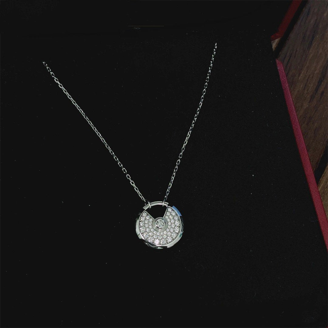 AMULETTE SILVER FULL DIAMOND NECKLACE