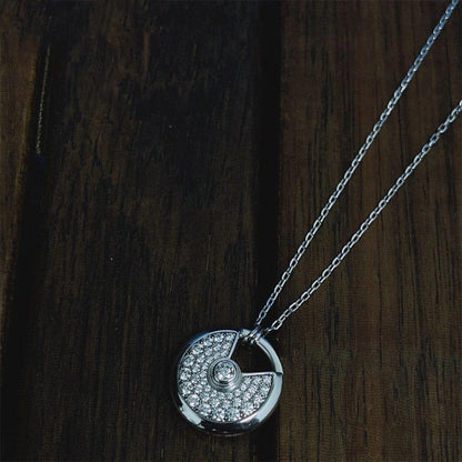 AMULETTE SILVER FULL DIAMOND NECKLACE