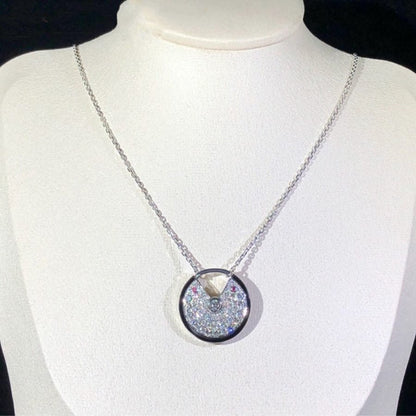 AMULETTE SILVER 2 DIAMOND NECKLACE