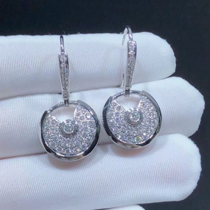 AMULETTE EARRINGS DIAMOND SILVER