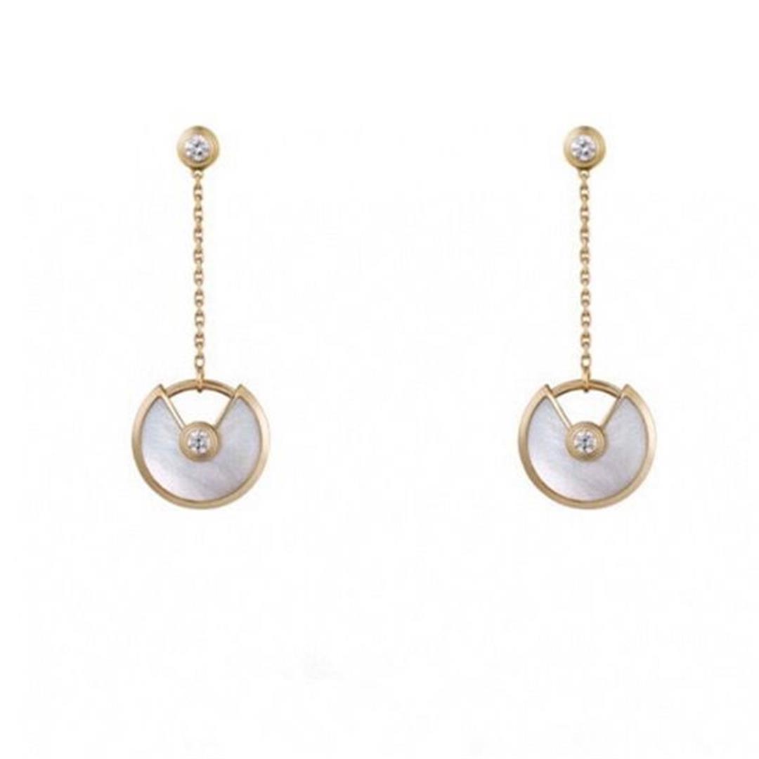 AMULETTE DROP EARRINGS MOP GOLD