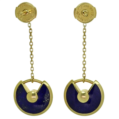 AMULETTE DROP EARRINGS AGATE GOLD