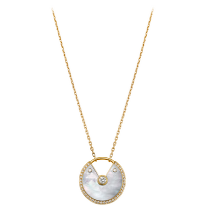 AMULETTE GOLD 2 DIAMOND MOP NECKLACE