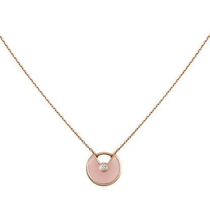 AMULETTE PINK GOLD PINK MOP NECKLACE