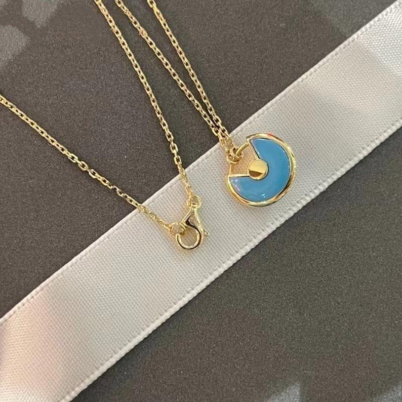 AMULETTE GOLD TURQUOISE NECKLACE