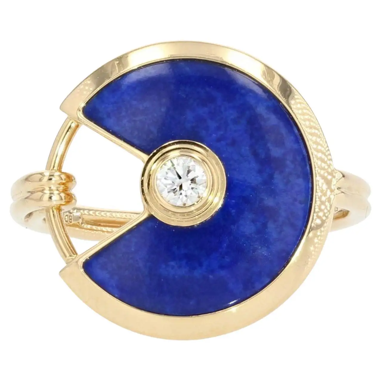 AMULETTE AGATE RING GOLD DIAMOND