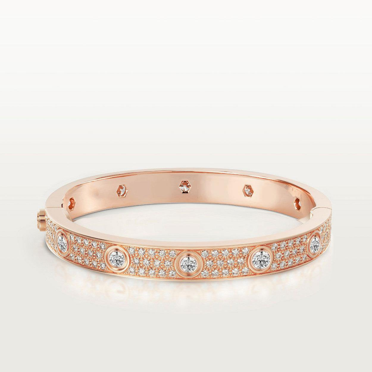 LOVE BRACELET 6.1MM DIAMOND-PAVED 10 BIG DIAMONDS