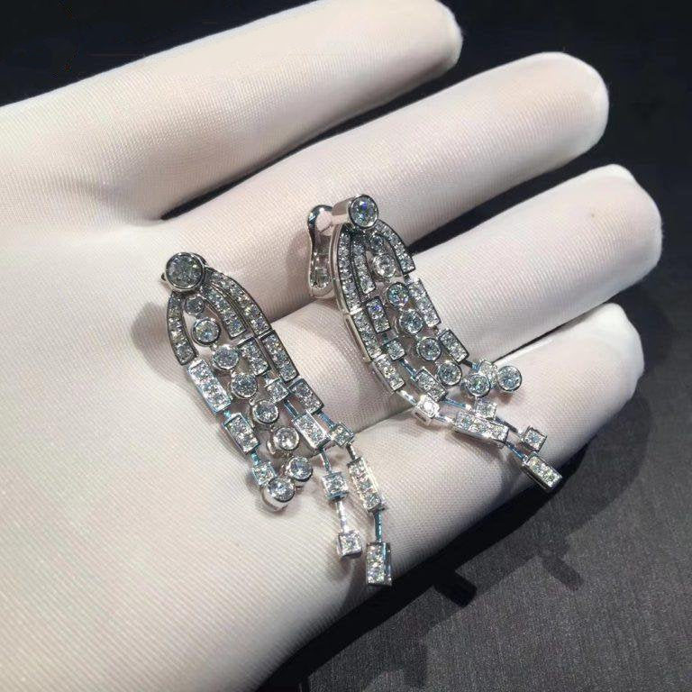 FONTAINE EARRINGS SILVER DIAMOND