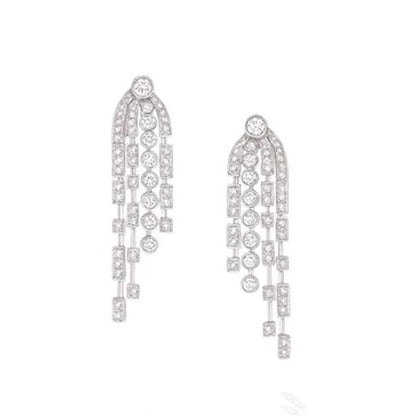 FONTAINE EARRINGS SILVER DIAMOND