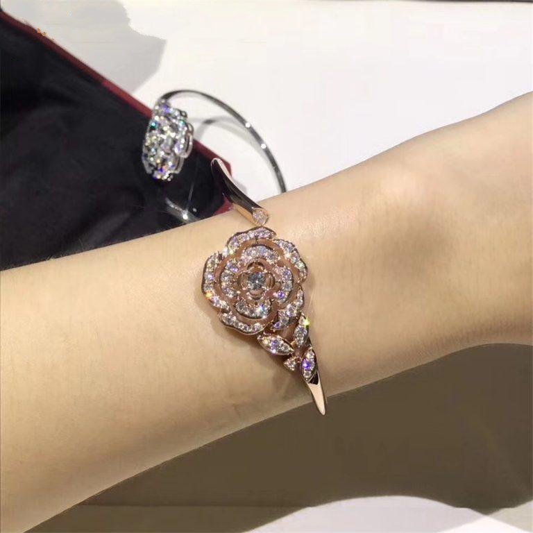 BOUTON DE CAMELIA BRACELET PINK GOLD DIAMOND