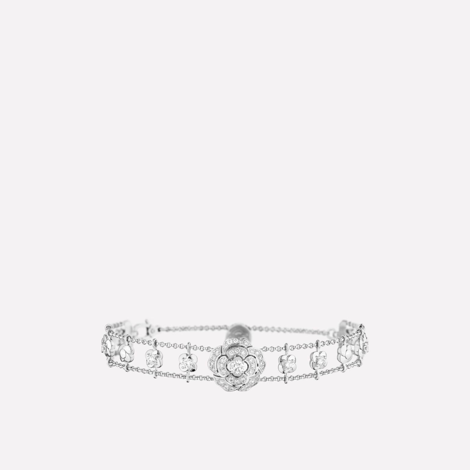 BOUTON DE CAMELIA BRACELET SILVER DIAMOND