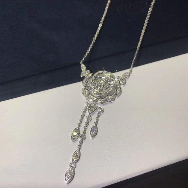 BOUTON DE NECKLACE SILVER DIAMOND