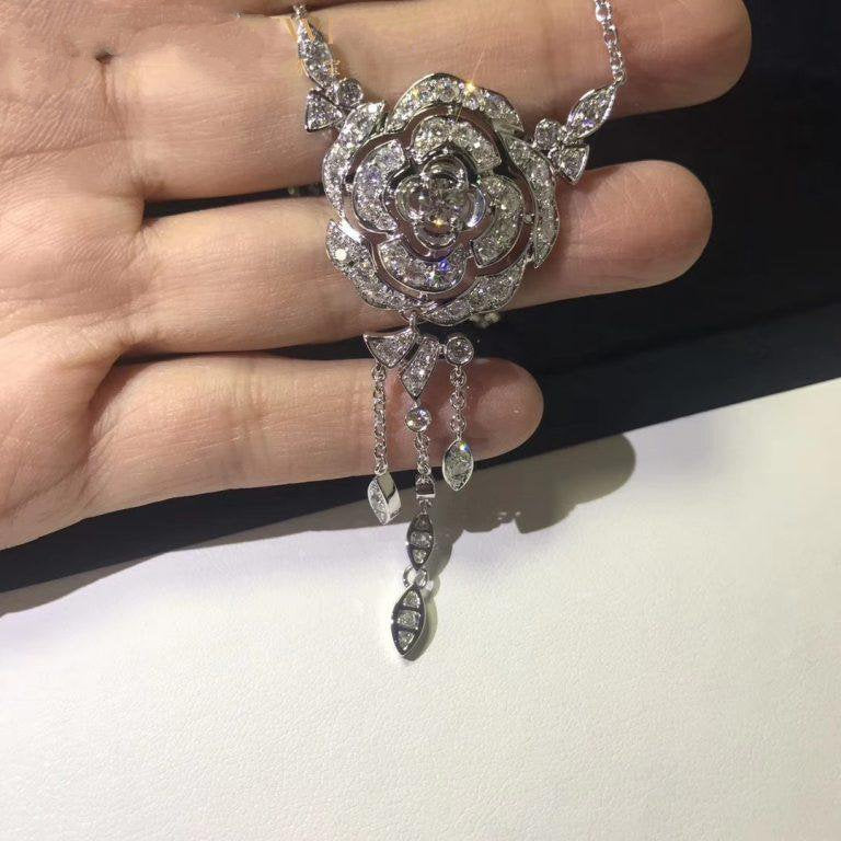 BOUTON DE NECKLACE SILVER DIAMOND