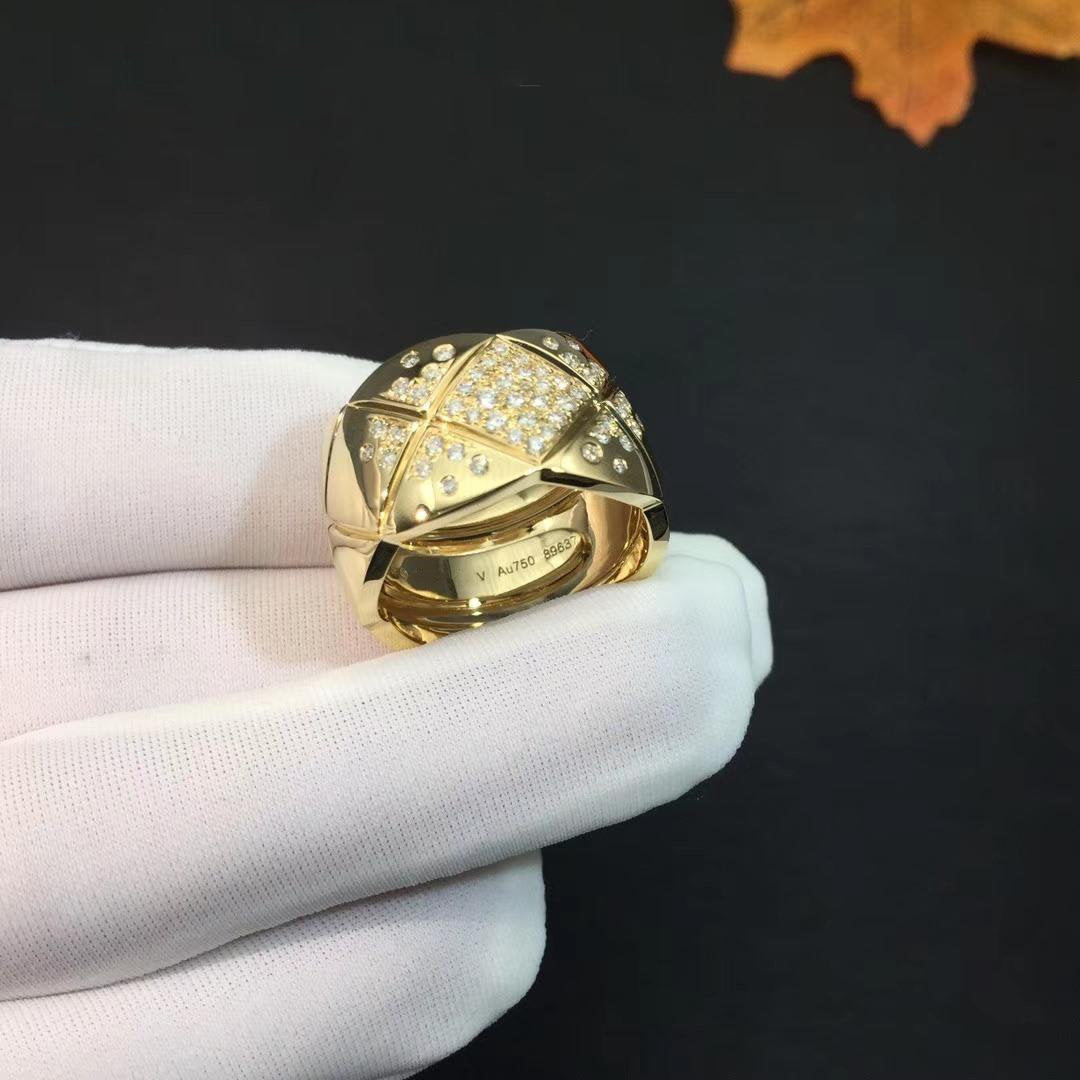 CRUSH RING 10MM GOLD DIAMOND